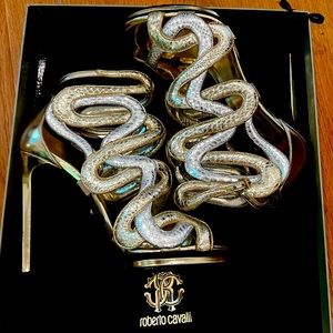 Roberto Cavalli Metallic Heels